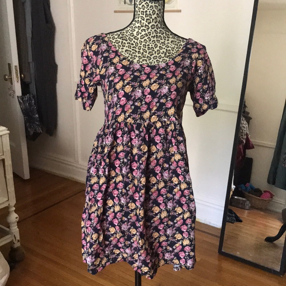 Vintage floral babydoll dress